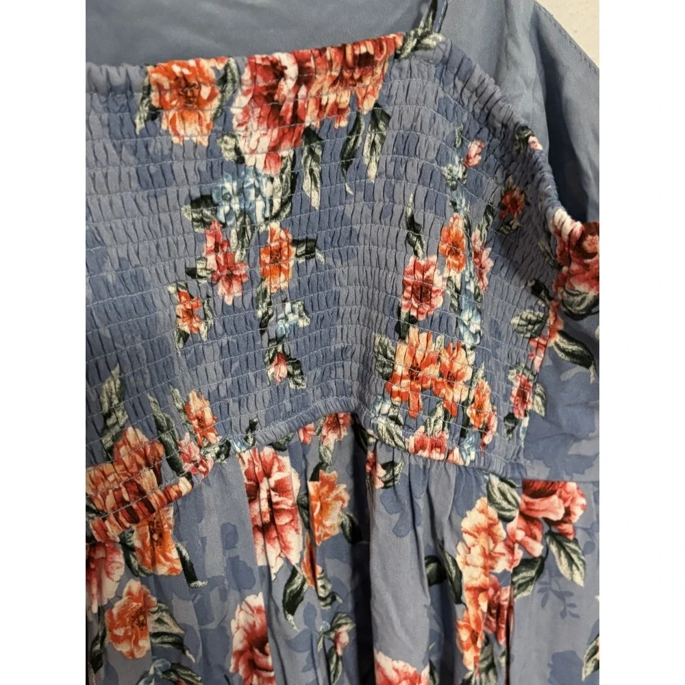 B.O.G Collective Maxi Dress Women's Large Floral Pattern Spaghetti Straps - Picture 3 of 9